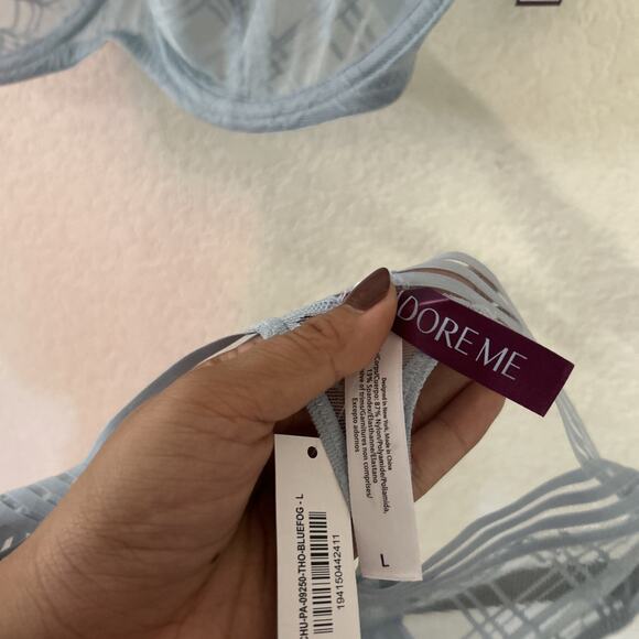 Adore Me Stacie Unlined Baby Blue Matching Set NWT 40DDD - Picture 3 of 7